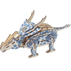 Dřevěné 3D puzzle Achelousaurus modro-hnědé