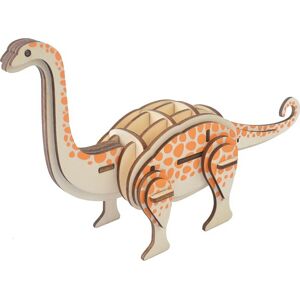Dřevěné 3D puzzle Brontosaurus