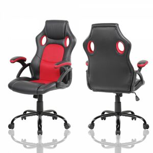 Otočná herní židle MARA červeno-černá