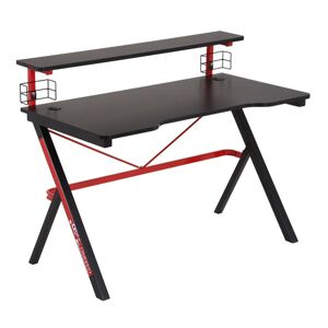 Herní stůl Double ModernHome 120 cm černý/červený