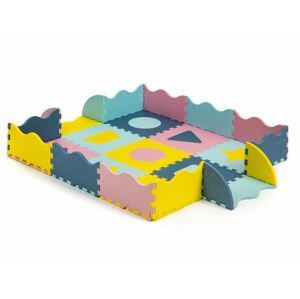 Penová puzzle podložka Shapes farebná - 25 kusov