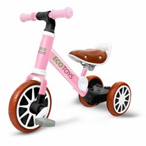 Bicykel pre deti 3v1 ECOTOYS BALANCE ružové
