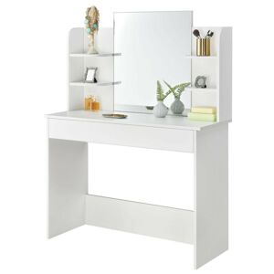 Toaletný stolík so zrkadlom Poly biely