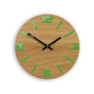 Nástěnné hodiny Arabic hnědo-zelené