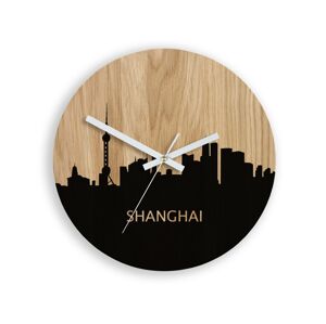 Nástěnné hodiny Shanhgai hnědé