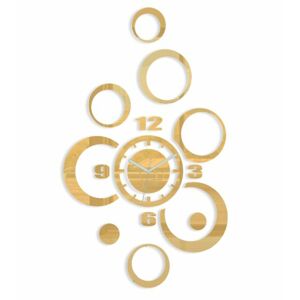 3D nalepovacie hodiny Alladyn zlaté