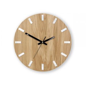 Nástěnné hodiny Simple Oak hnědo-černé