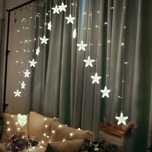 Vánoční světelný LED řetěz Stars 400 cm studený bílý