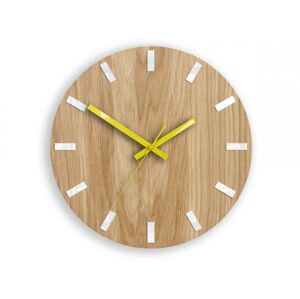 Nástěnné hodiny Simple Oak hnědo-žluté