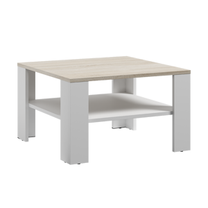 Konferenčný stolík Lana 68x68 cm biely/dub sonoma