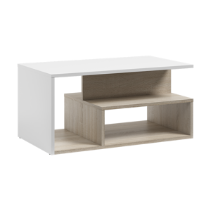 Konferenční stolek Leka 90x51 cm bílý/dub sonoma
