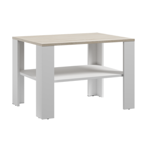 Konferenční stolek Lana 80x60 cm bílý/dub sonoma