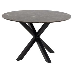 Okrúhly jedálenský stôl Heaven 120 cm hnedý mramor