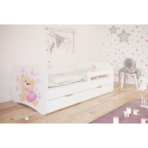 Dětská postel Babydreams medvídek s motýlky bílá