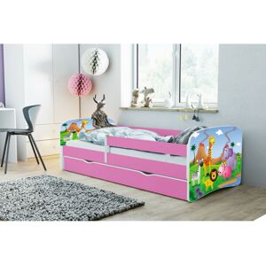 Dětská postel Babydreams safari růžová