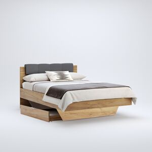 Dvoulůžková postel Ramona 140x200 s šuplíky dub Craft/matná láva