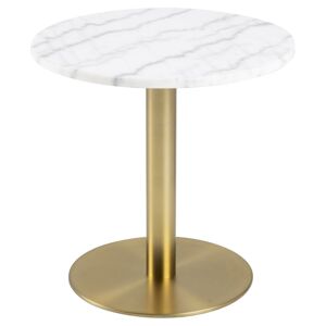 Odkládací stolek Corby bílý mramor/zlatý