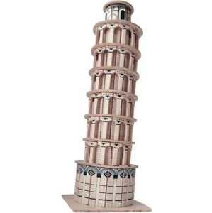Dřevěné 3D puzzle Torre pendente hnědé