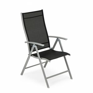 Zahradní židle HALDIS 4 ks černé/stříbrné