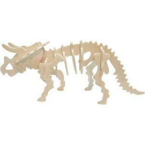 Dřevěné 3D puzzle Triceratops velký