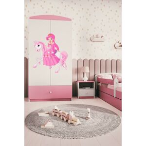 Dětská skříň Babydreams 90 cm princezna růžová