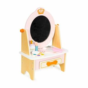 Dětský dřevěný toaletní stolek Samantha růžový