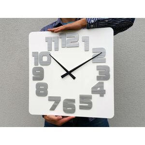 Nástěnné hodiny Logic bílo-šedé 49cm