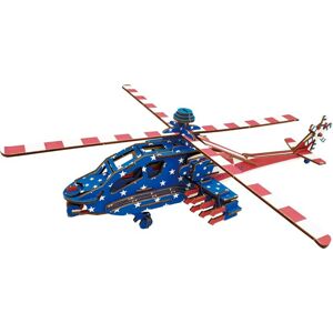 Dřevěné 3D puzzle Americký bojový vrtulních Apache