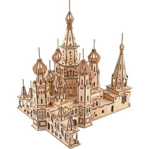 Dřevěné 3D puzzle Chrám Vasila Blaženého