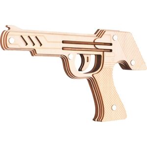 Dřevěné 3D puzzle Zbraň na gumičky