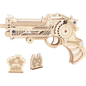 Dřevěné 3D puzzle Zbraň na gumičky Virbius