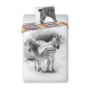 Bavlnená posteľná bielizeň Wild Zebra 160x200