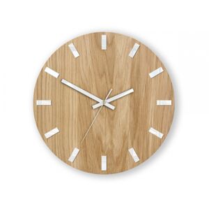 Nástěnné hodiny Simple Oak hnědo-bílé