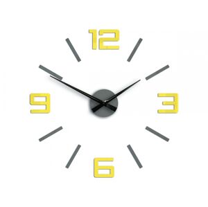 3D nalepovací hodiny Reden šedo-žluté